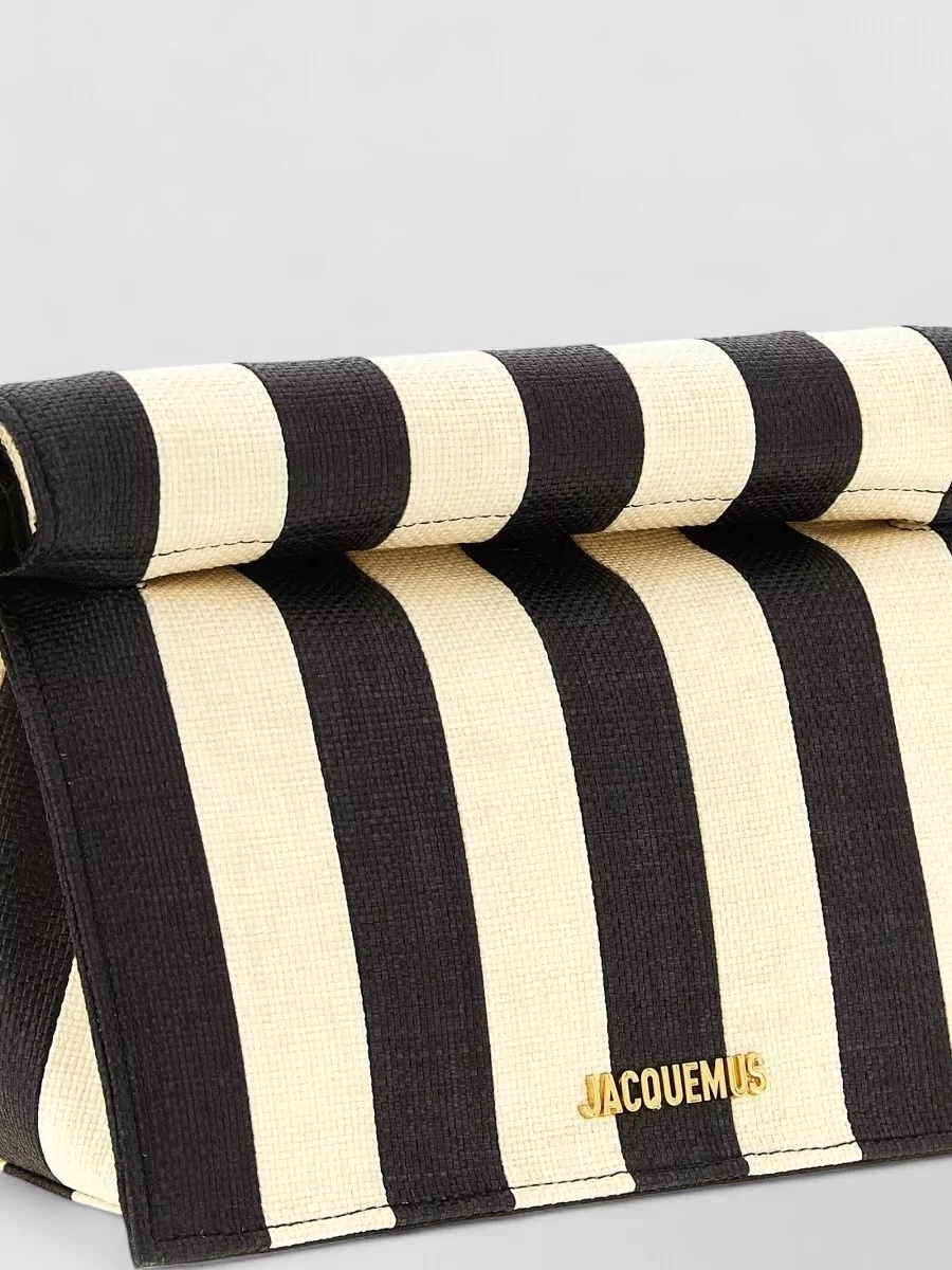 Jacquemus La Pochette Rond Carré Clutch Bag Striped