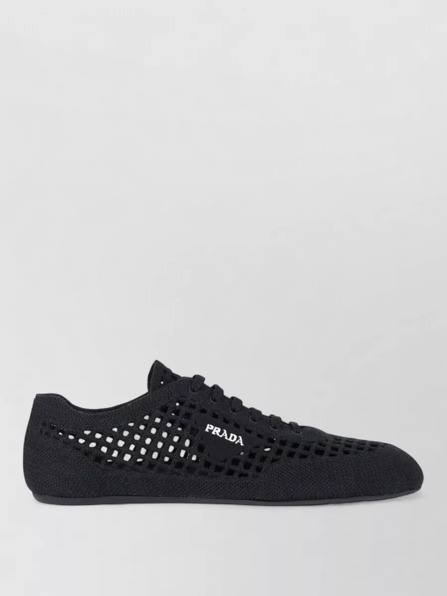 Prada Low Top Lace-Up Sneakers