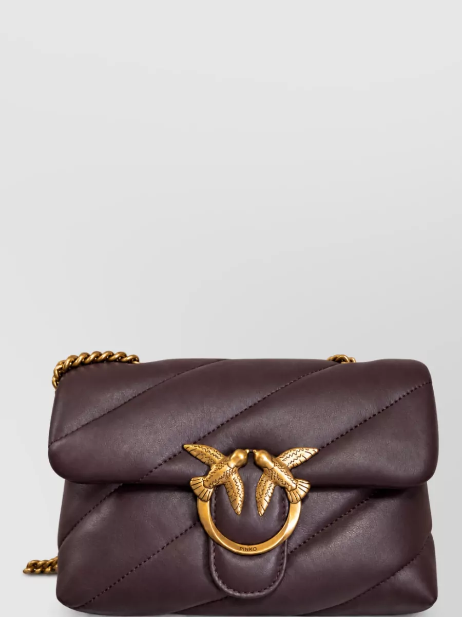 Pinko Love Bag Puff Leather Clutch Bag