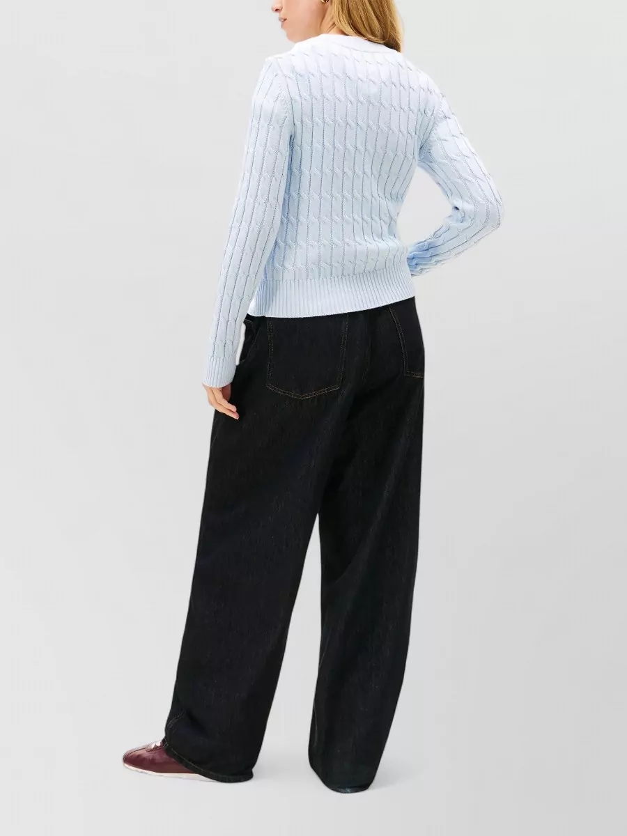 Tommy Hilfiger Cable Knit Crew Neck Long Sleeve Sweater