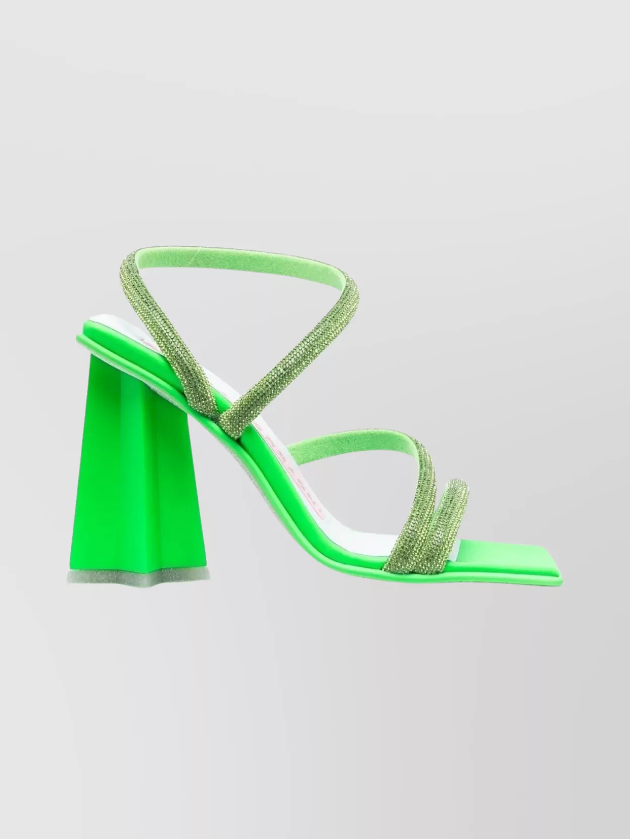Chiara Ferragni Glamorous Block Heel Strappy Pumps In Green
