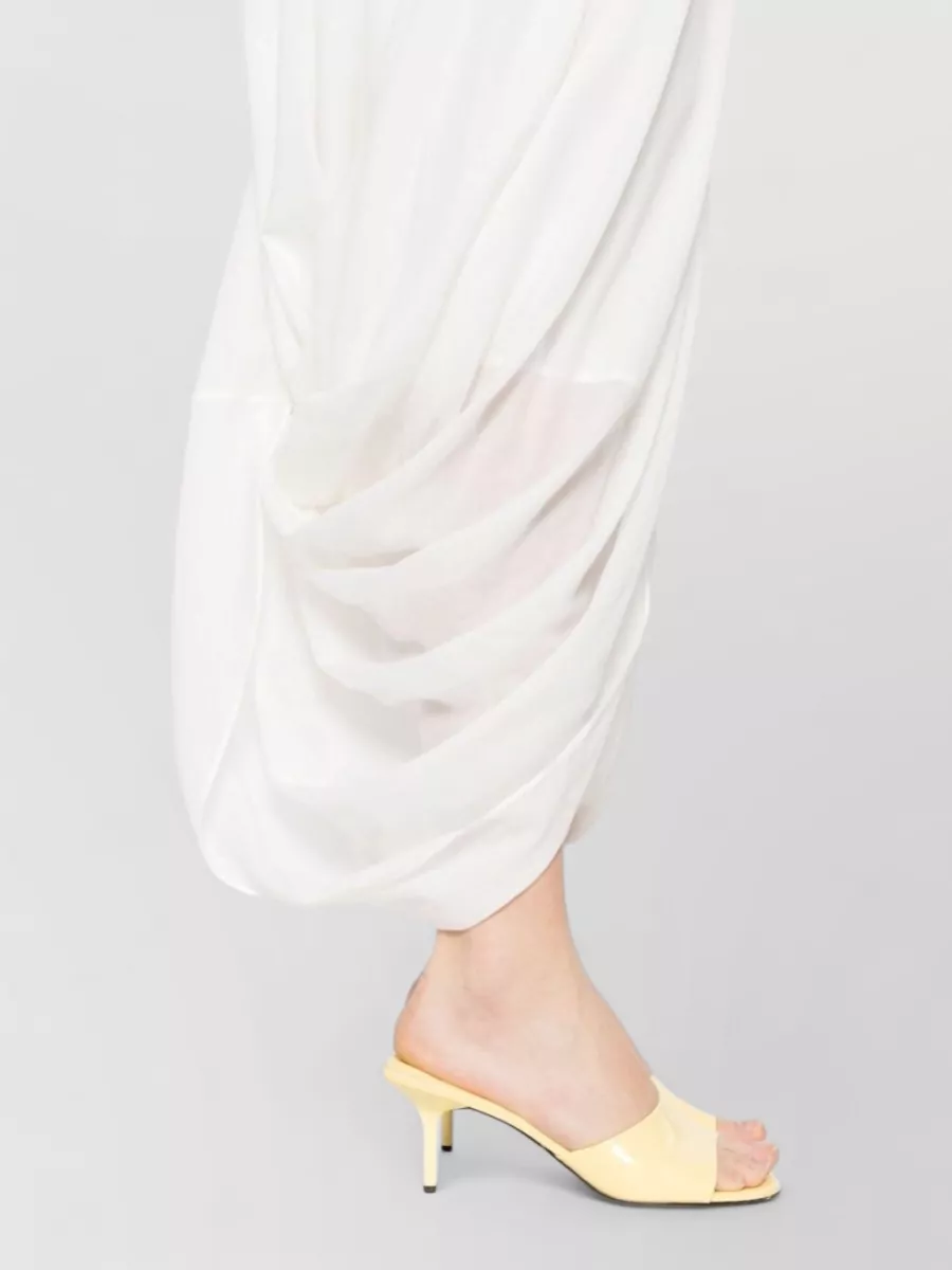 Totême Draped High-Rise Asymmetric Maxi Skirt