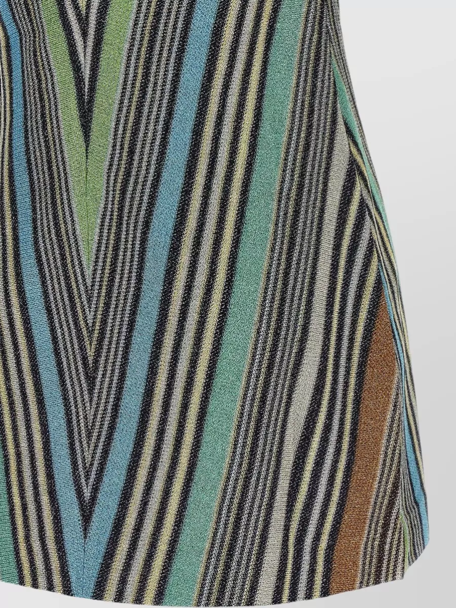 Missoni Striped Lamé Cutout Sleeveless Mini Dress