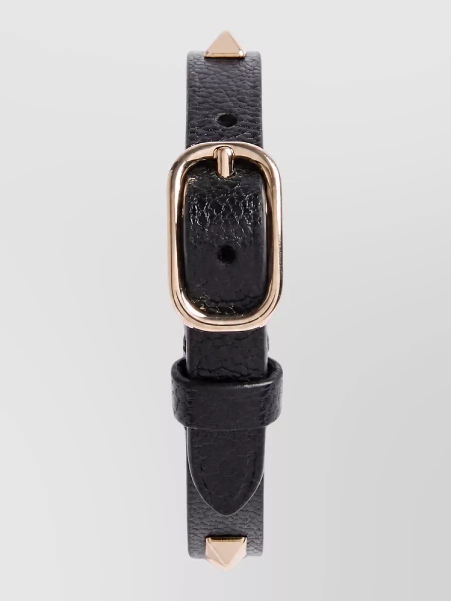 Valentino leather spike bracelet