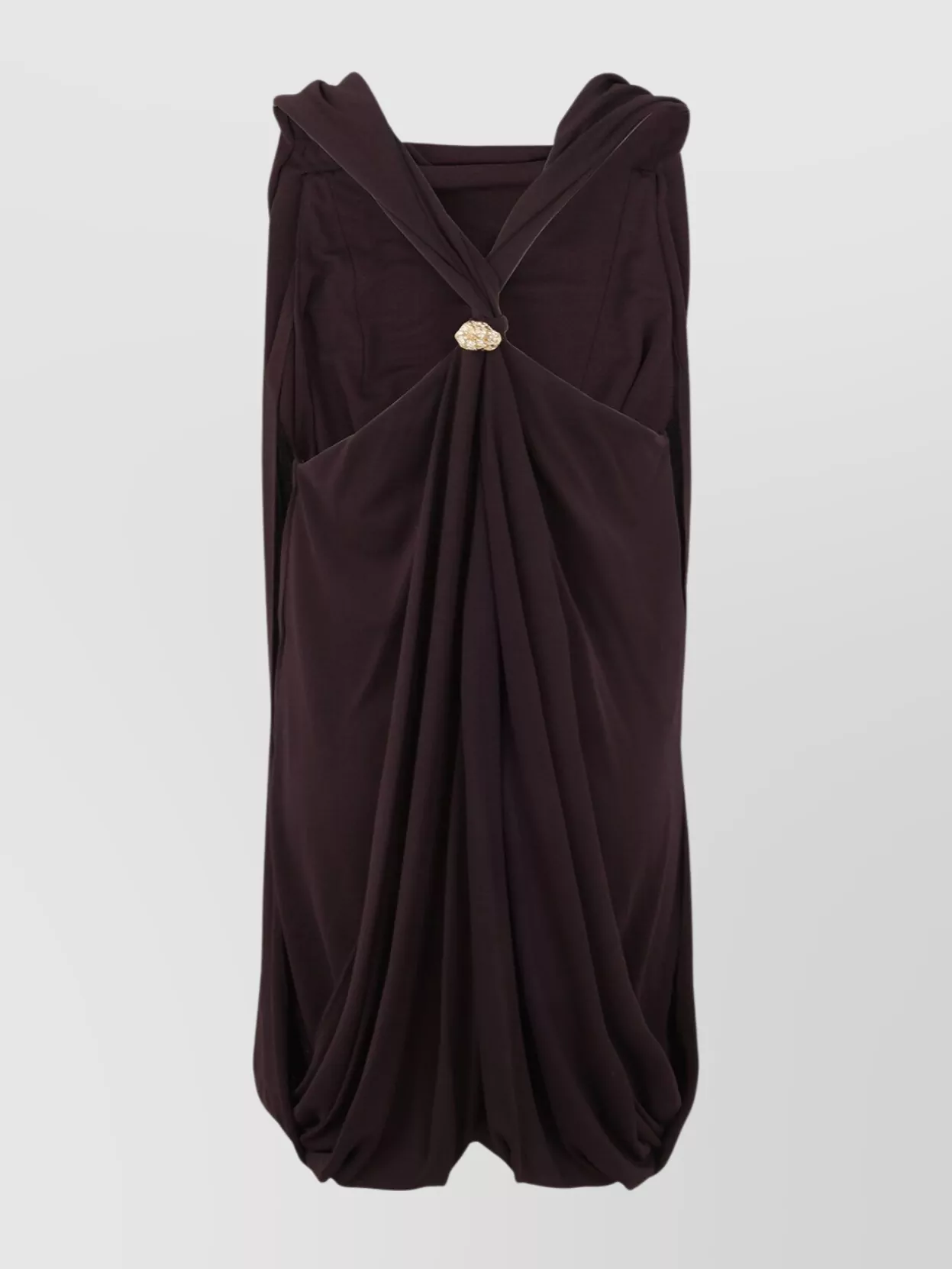 Lanvin Back Twisted Dress Scarf Knee