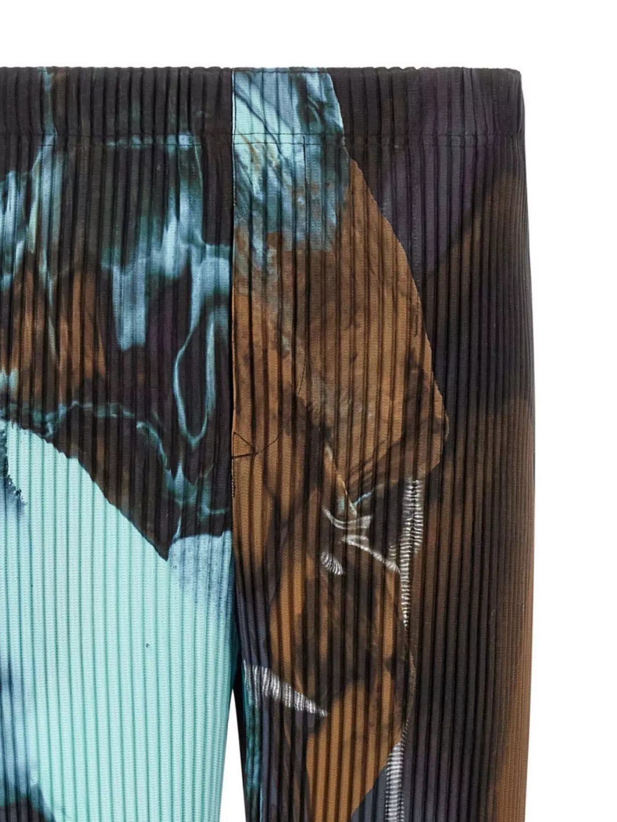Homme Plisse Issey Miyake Elastic Waistband Pleated Trousers With Abstract Pattern