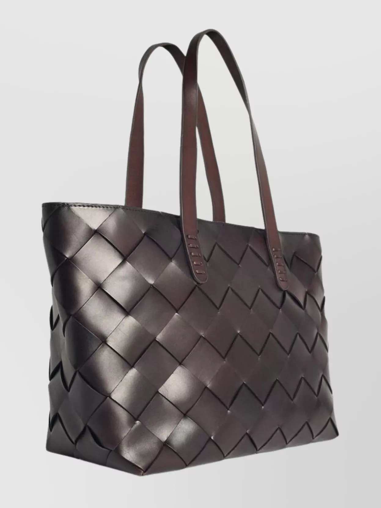 Dragon Diffusion Woven Leather Tote Bag With Dual Handles