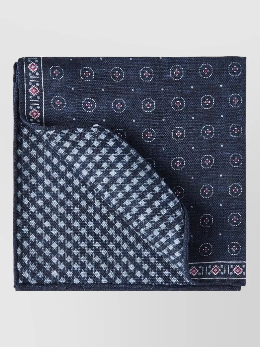 Brunello Cucinelli silk geometric-print pocket square