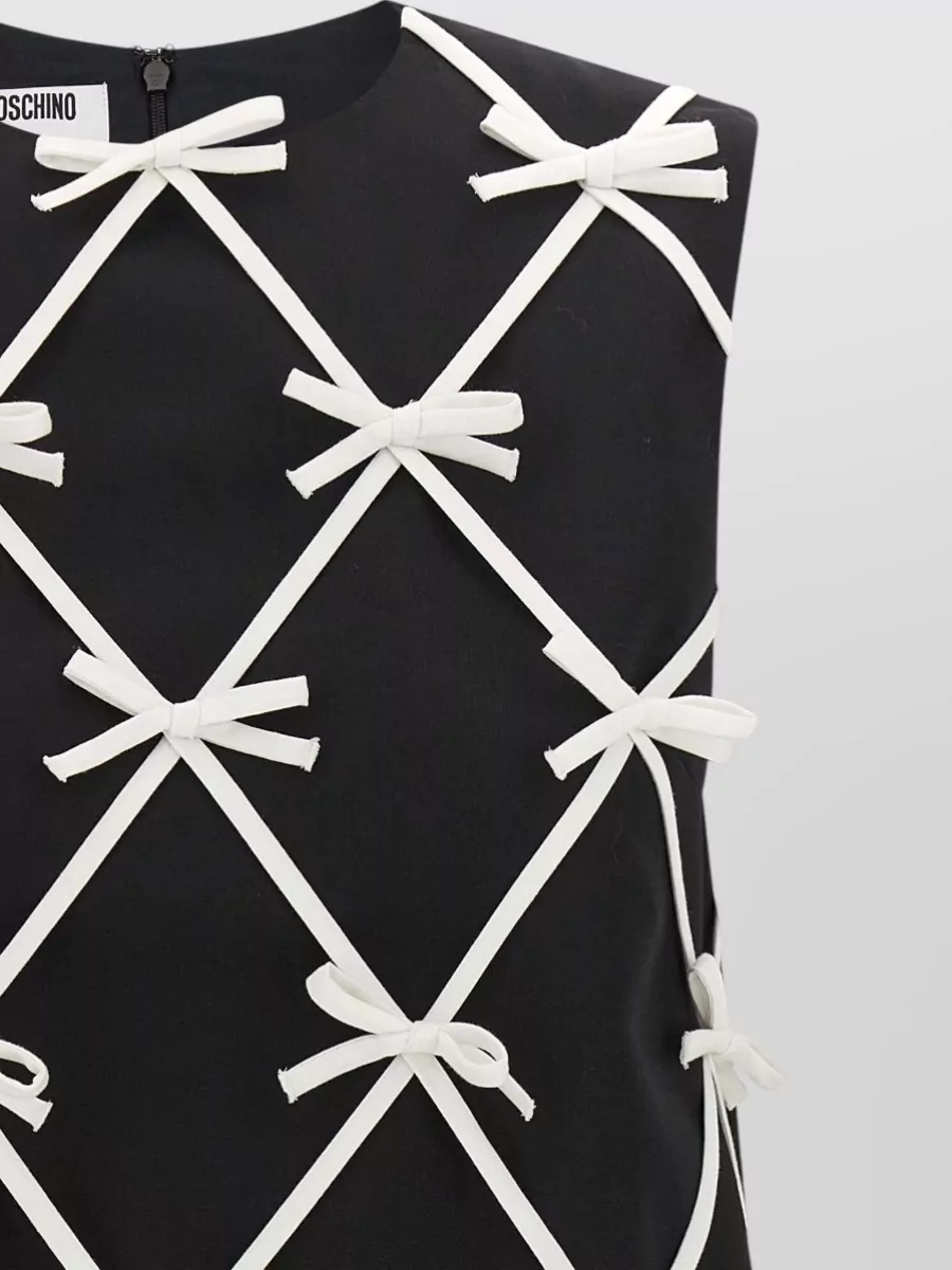 Moschino Virgin Wool Sleeveless Mini Dress