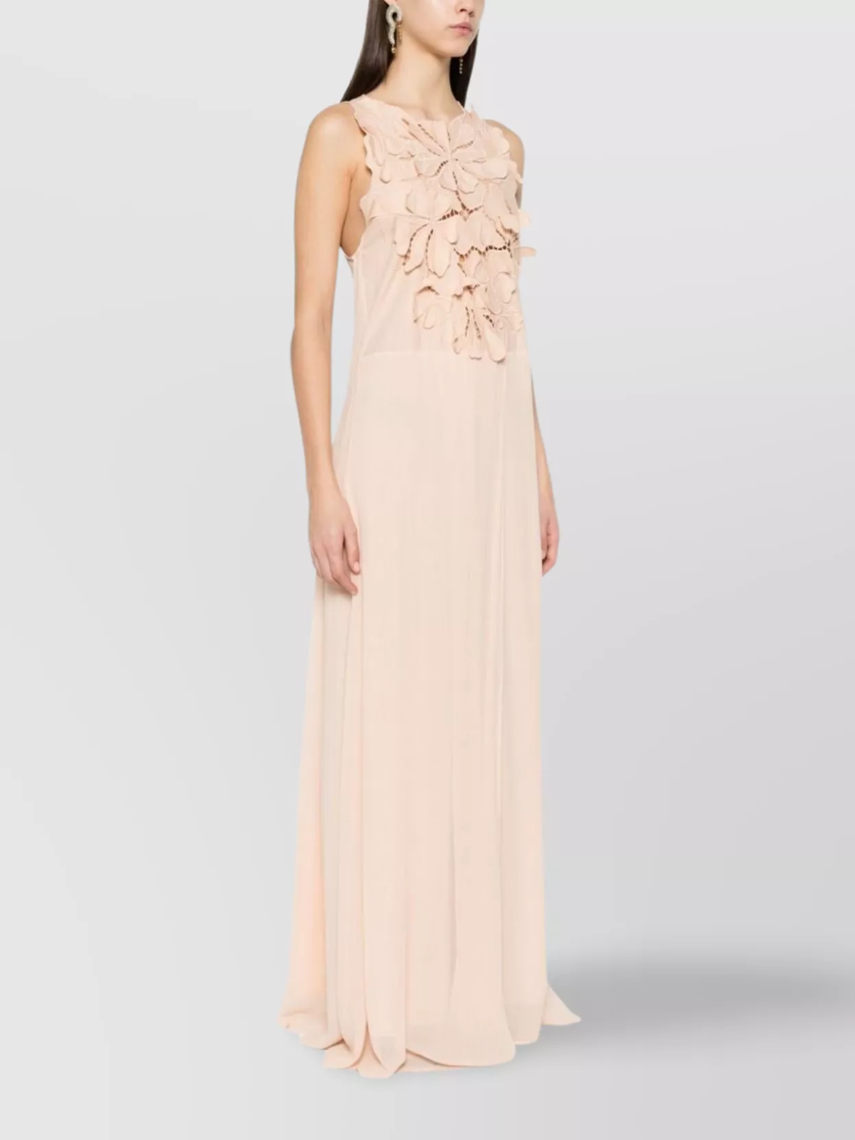 Forte Forte Cotton Dress With Floral Embroidery And Slit