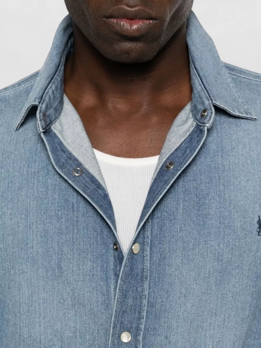 Saint Laurent Long Sleeve Casual Shirt Button Cuffs