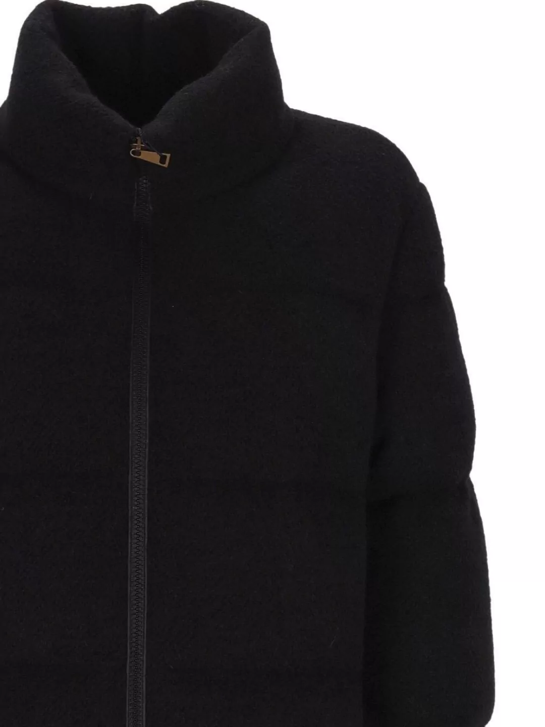 Moncler High Neck Padded Blazer With Long Sleeves In Black