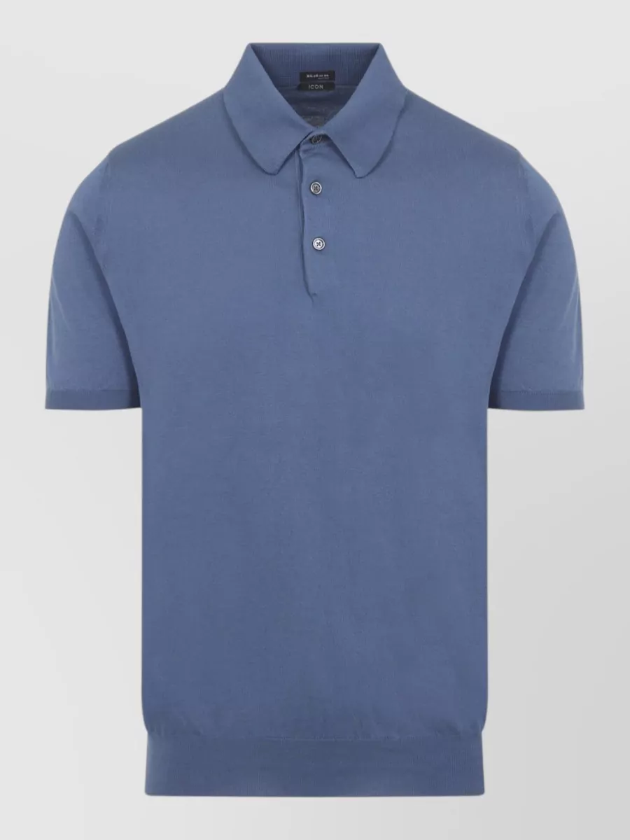 Kiton Cotton Ribbed Polo Shirt