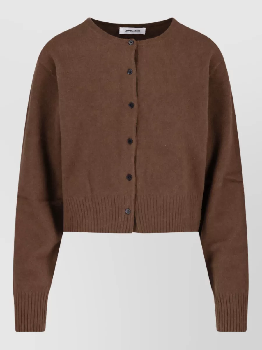 Low Classic wool crewneck cardigan