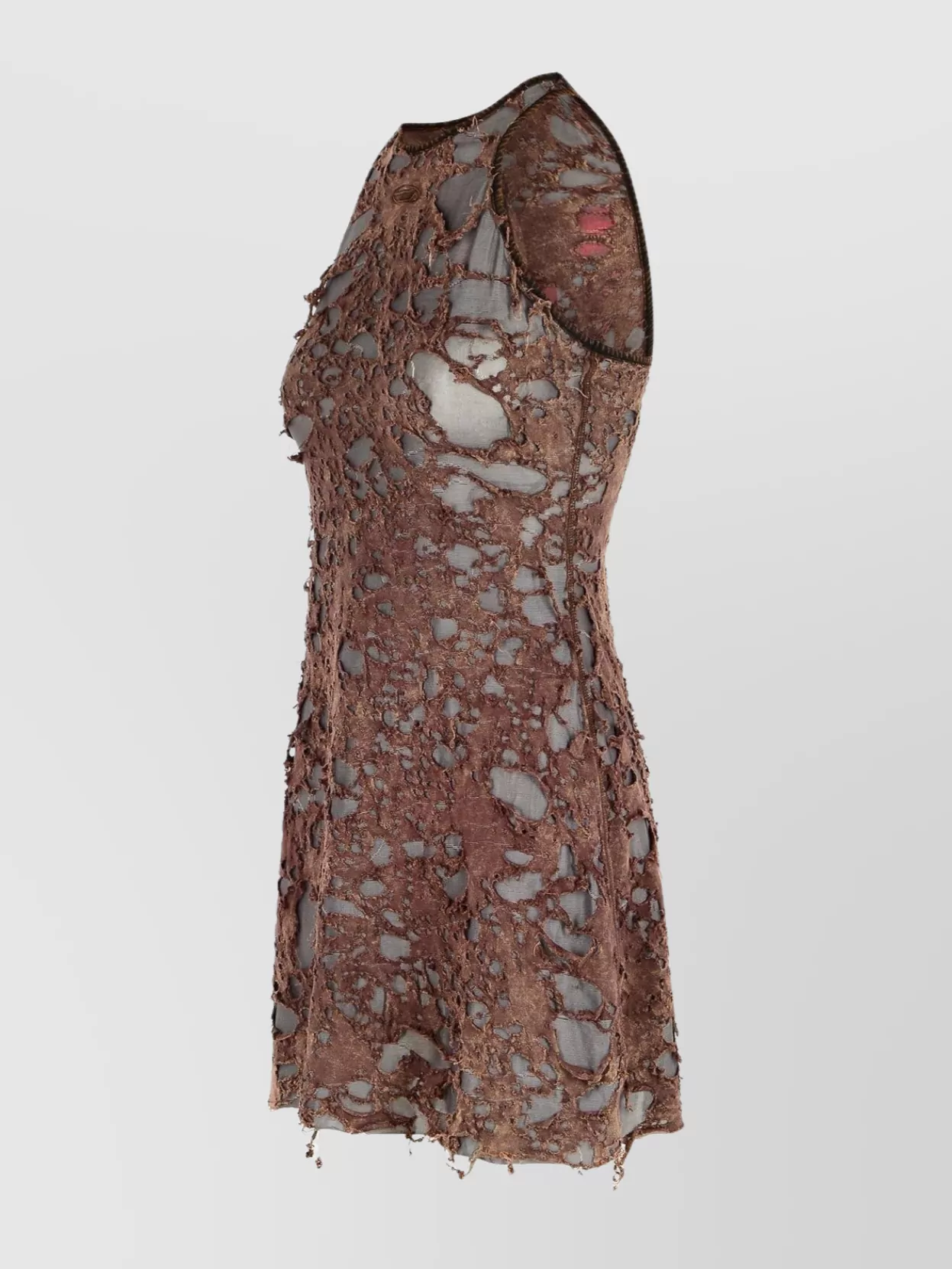 Diesel Distressed Look Cotton Blend Dress