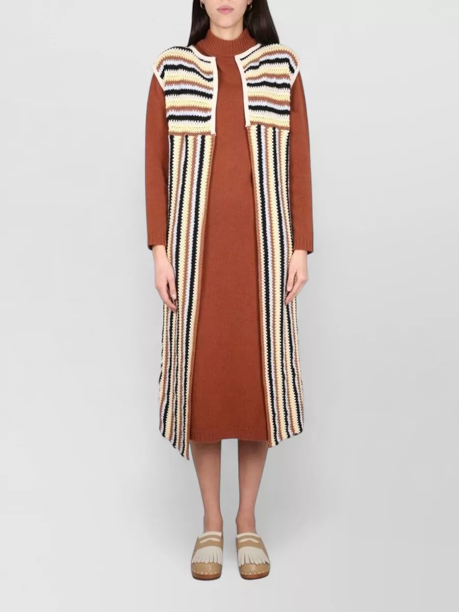 Alysi striped long vest
