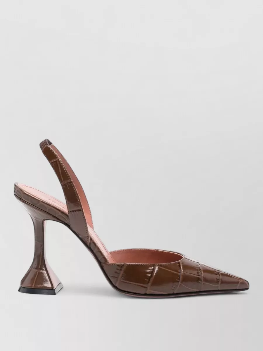 Amina Muaddi Calfskin Slingback Pumps