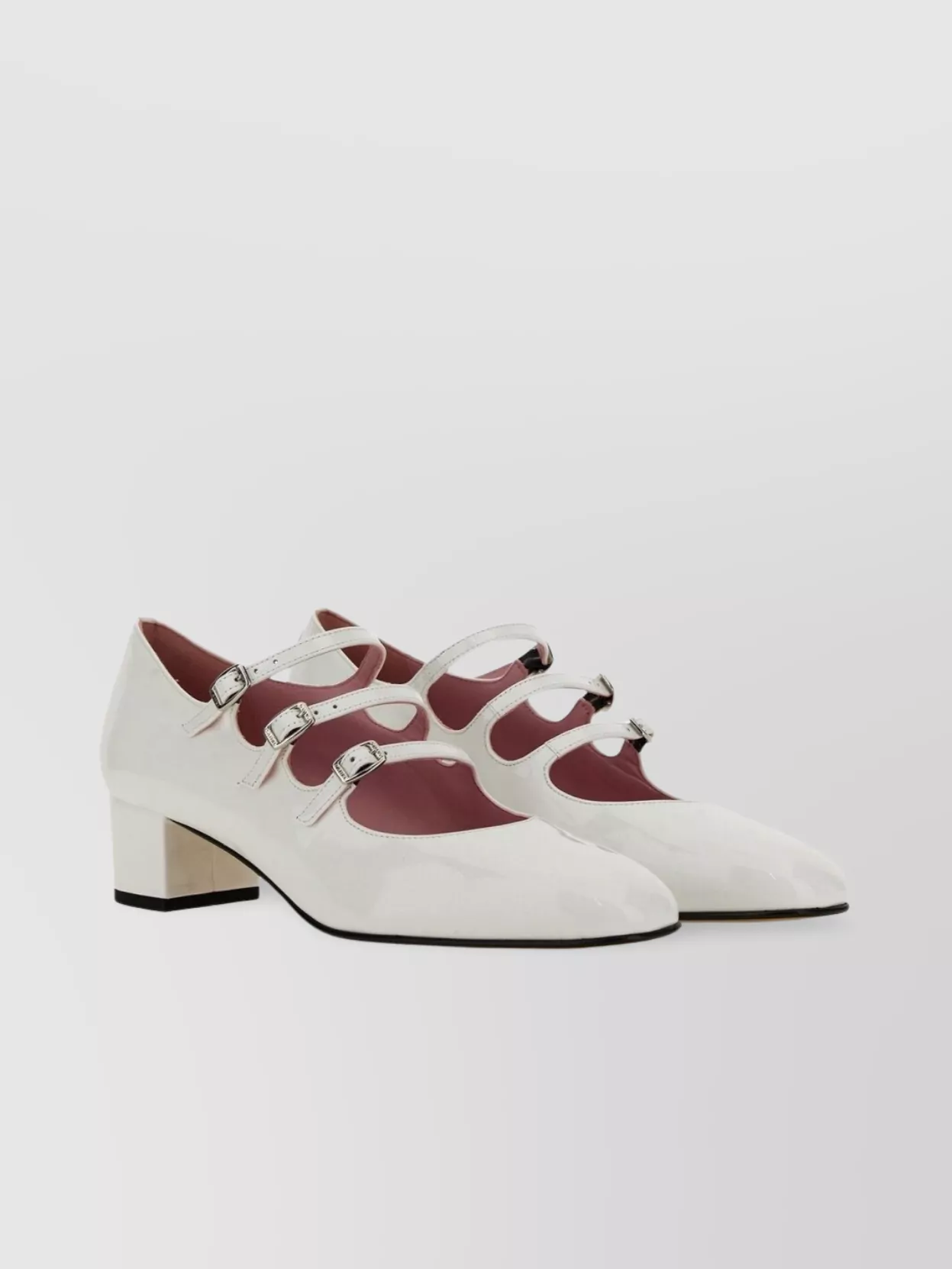 Carel Paris Kina Block Heel Triple Buckle Pumps