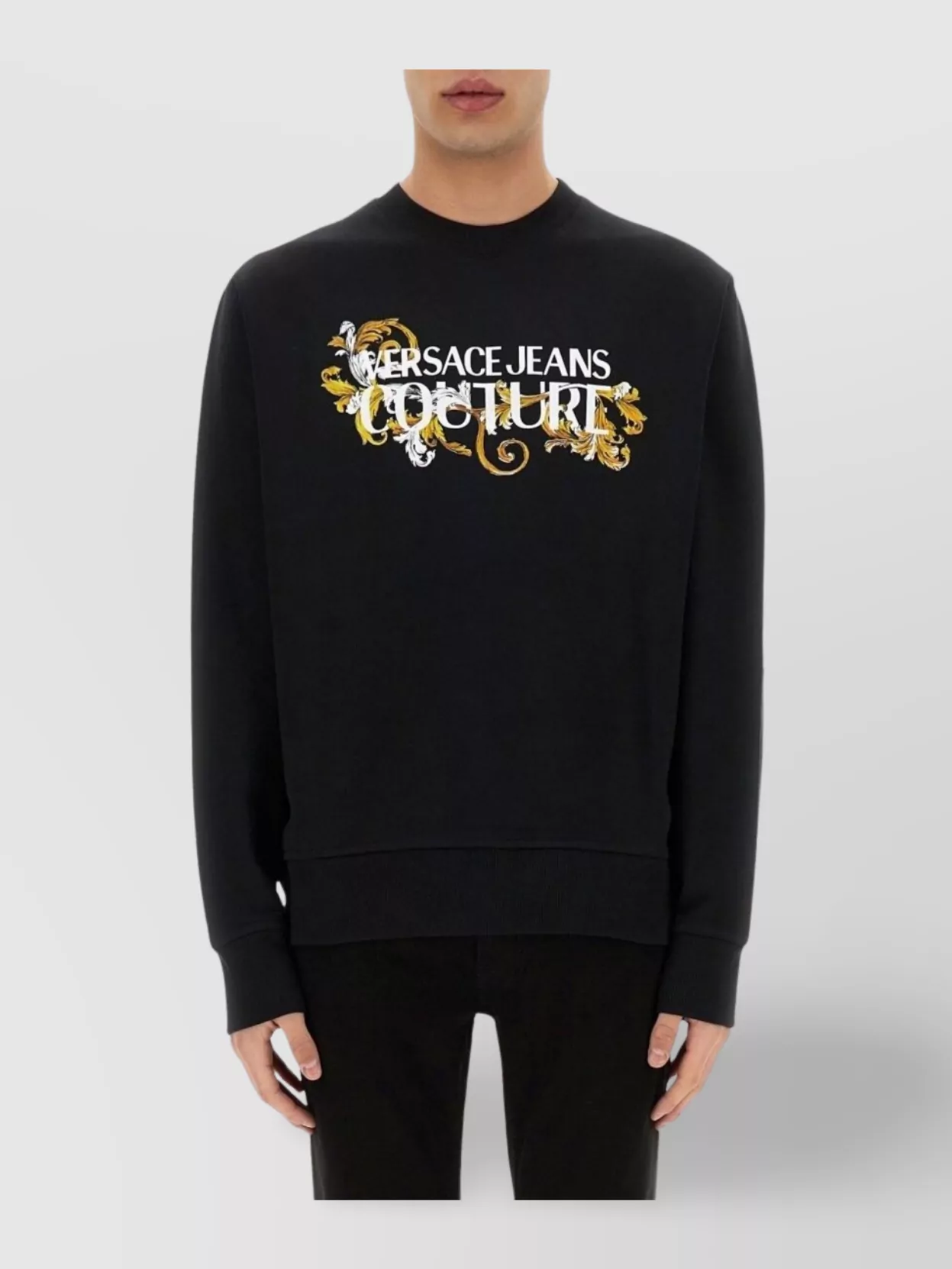 Versace Jeans Couture Crew Neck Graphic Print Sweater