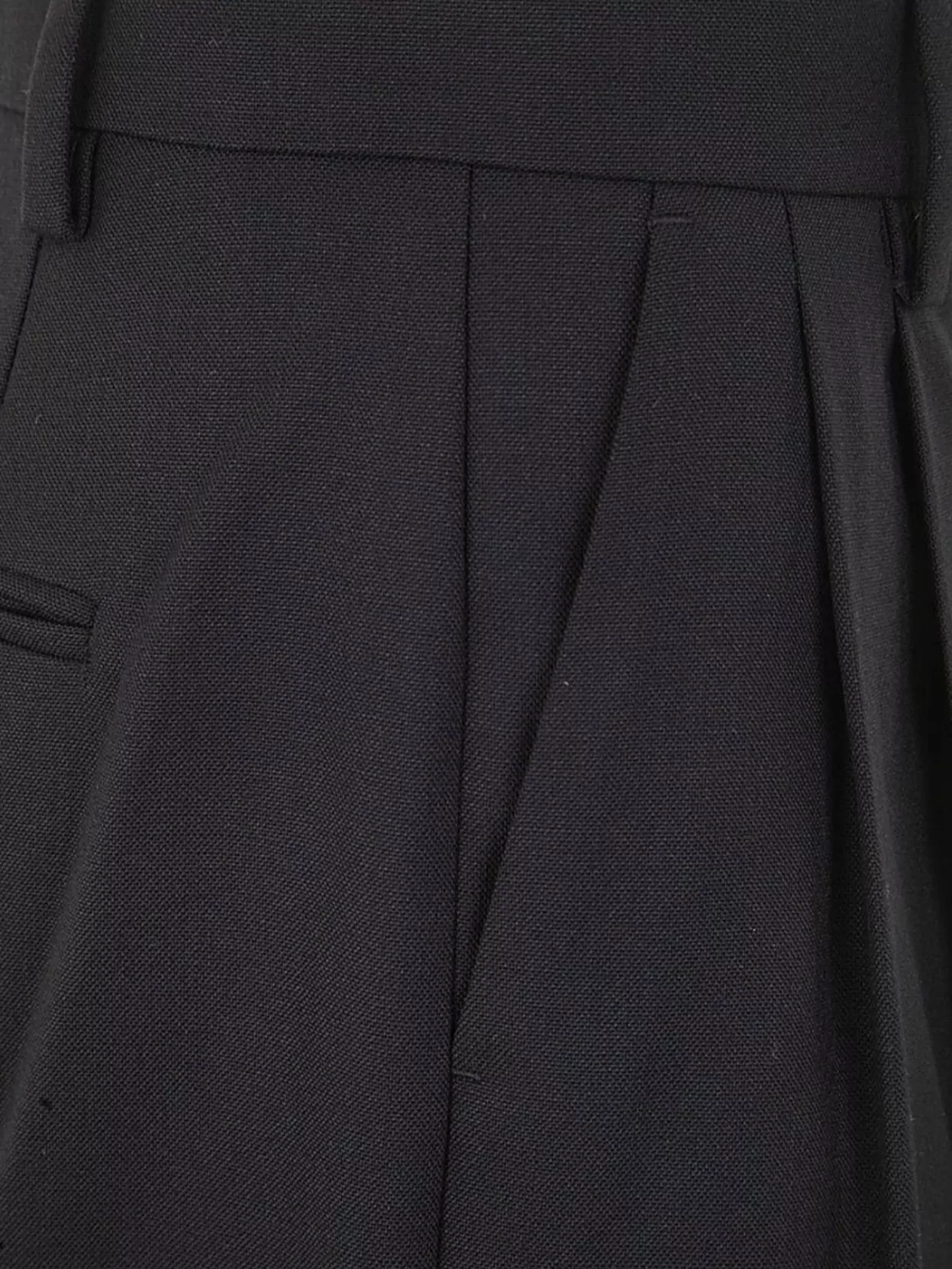 Filippa K Wide Leg Wool Trousers With Pleated Design