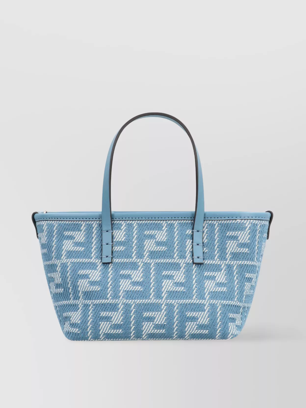 Fendi Mini Roll Canvas And Leather Handbag