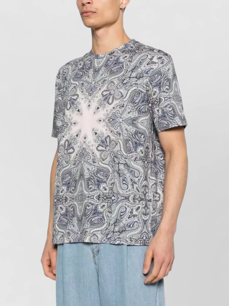 Etro Paisley Print Cotton Short-Sleeve T-Shirt