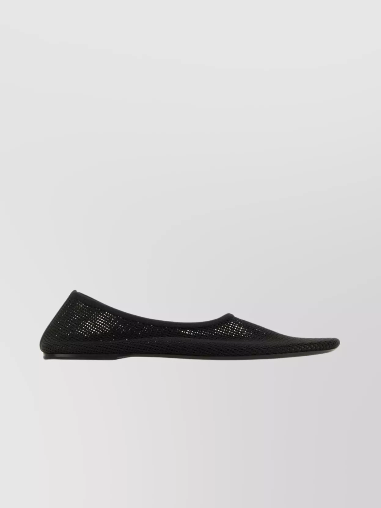 Shop Khaite Mesh Pointed Toe Ballet Flats In Black