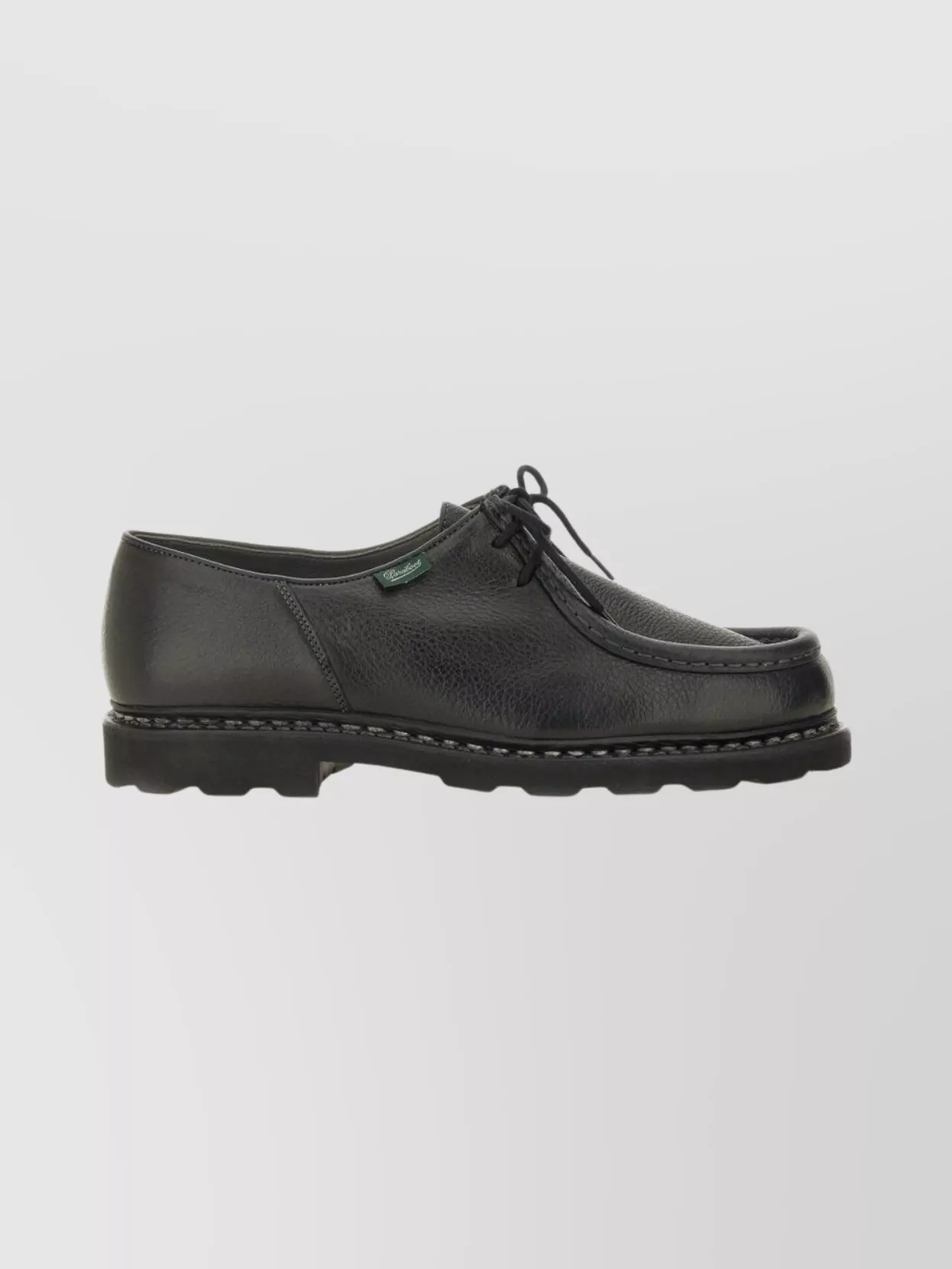 Paraboot Round Toe Lace-Up Shoes With Textured Sole