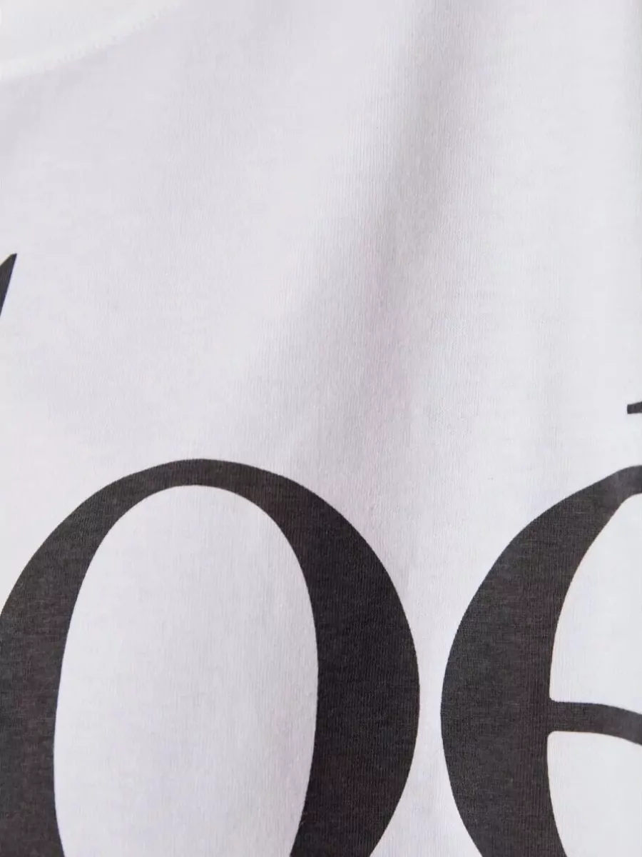 Chloé Logo Oversized Cropped Crew Neck Short Sleeve T-Shirt