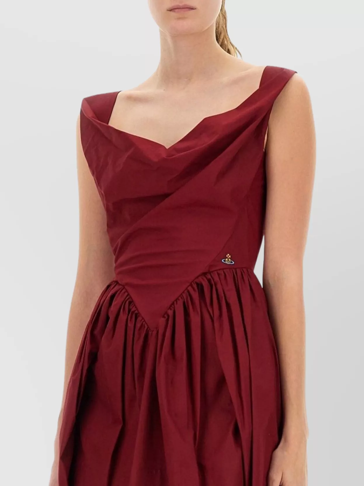Vivienne Westwood Sleeveless Mini Dress Draped Neckline
