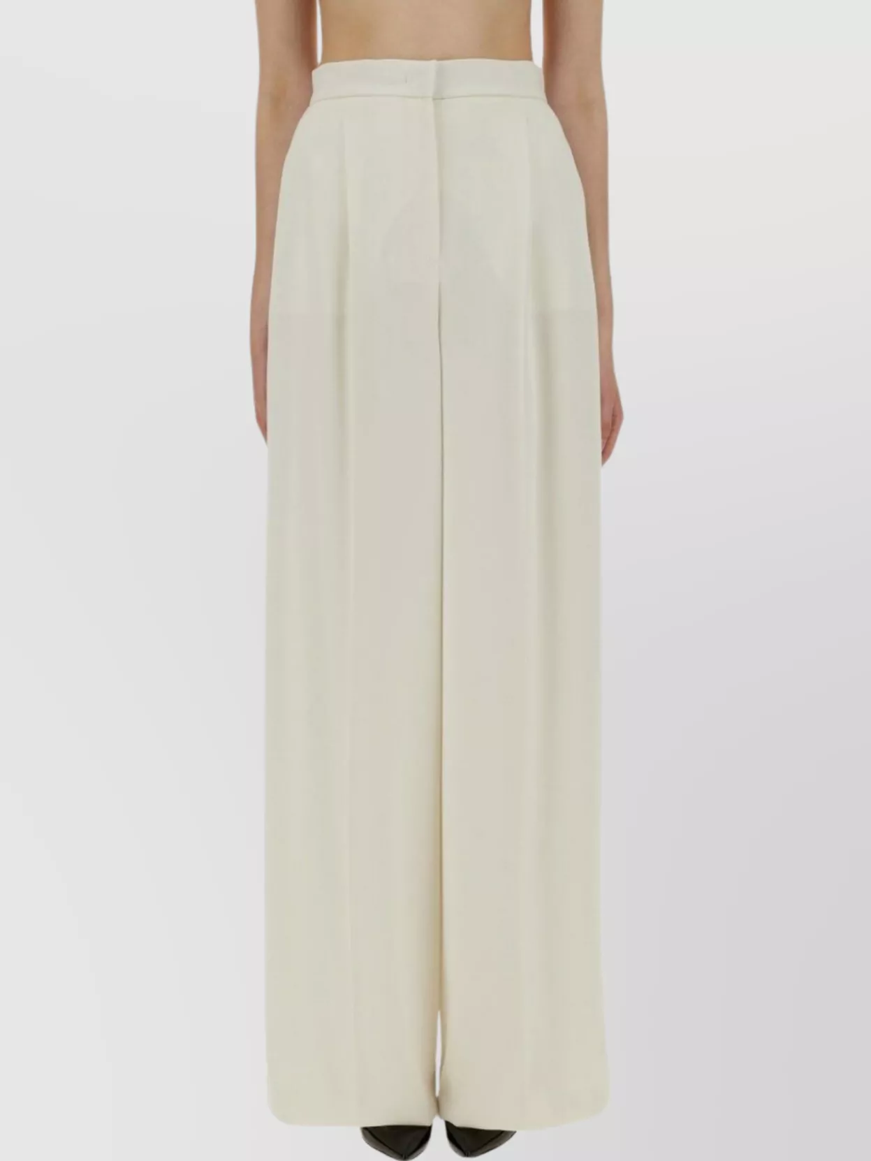 Max Mara High Waist Wide Leg Trousers With Pockets In Multi