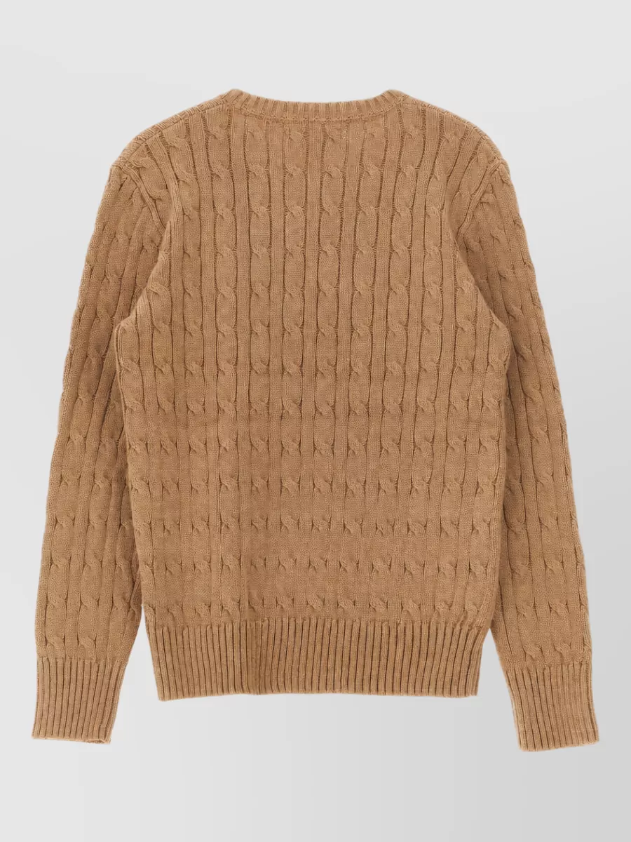Polo Ralph Lauren Cable-Knit Cotton Crew-Neck Sweater