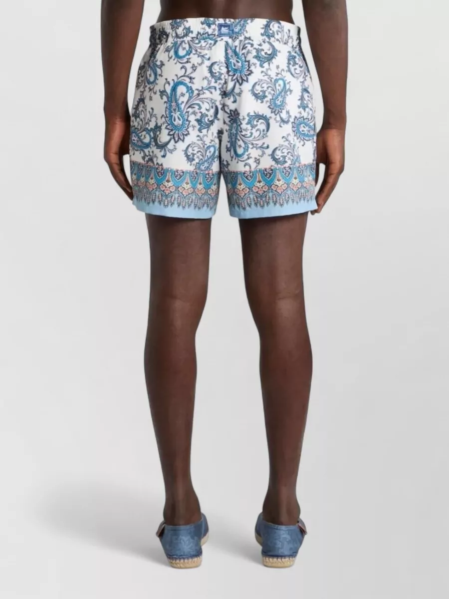 Etro Paisley Print Shorts Elastic Waistband