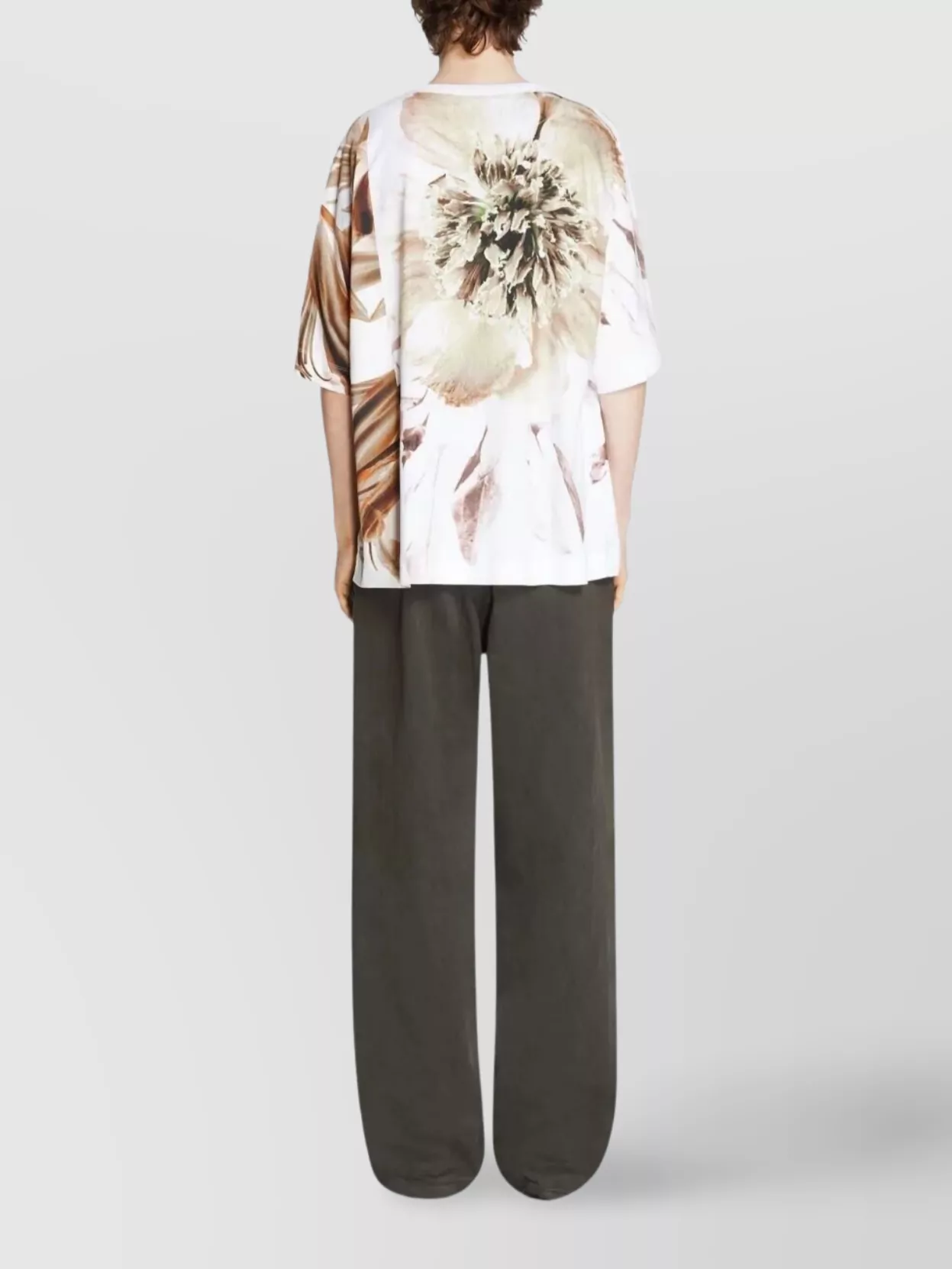 Dries Van Noten Peony Print Cotton T-Shirt
