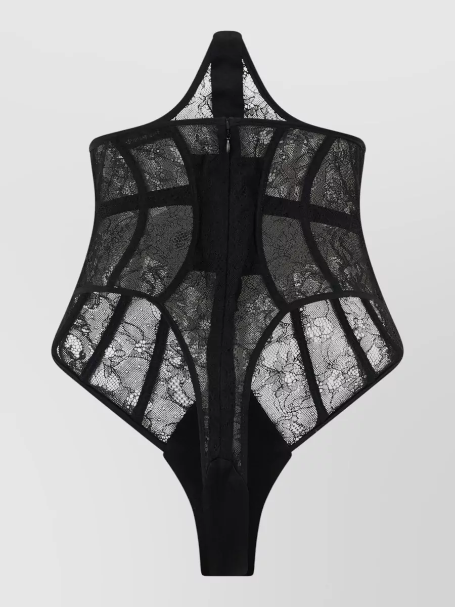 The Mannei silk lace bodysuit