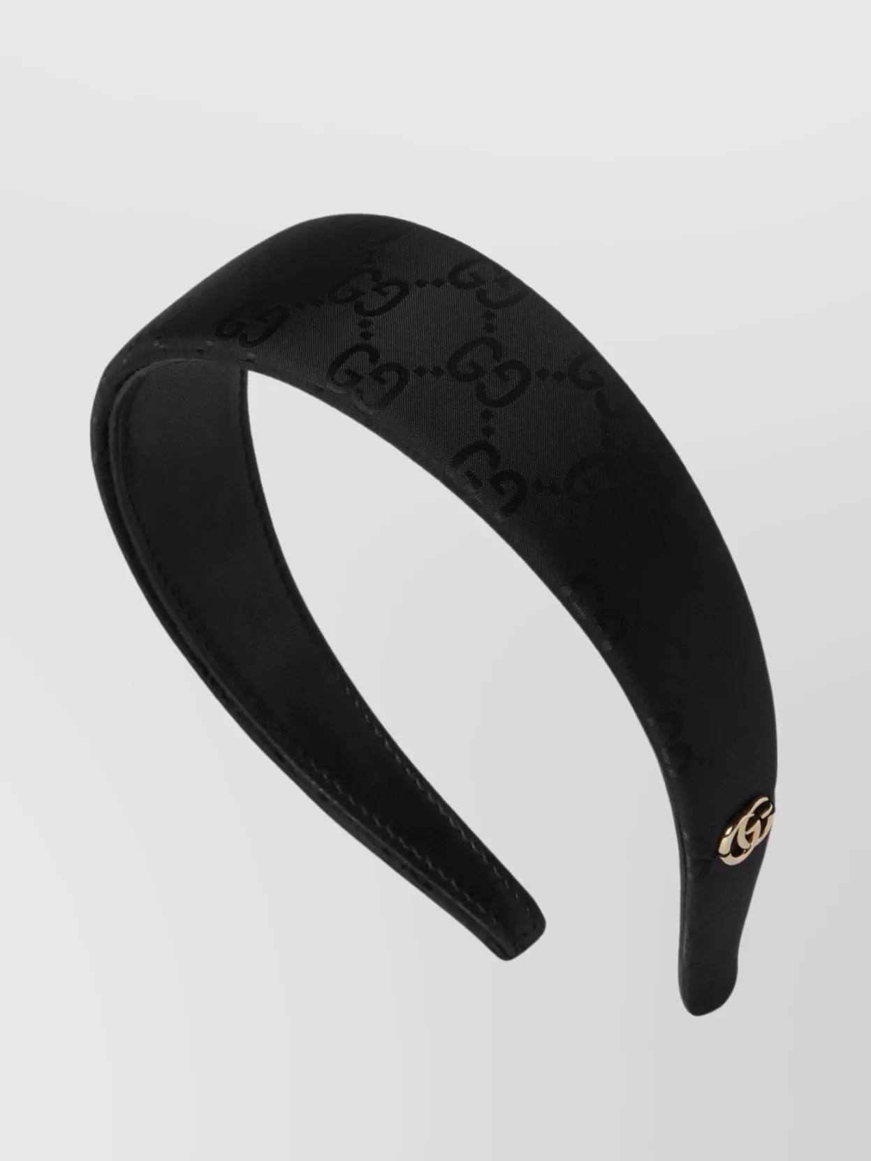 Gucci Gg Nylon Headband Leather Trim