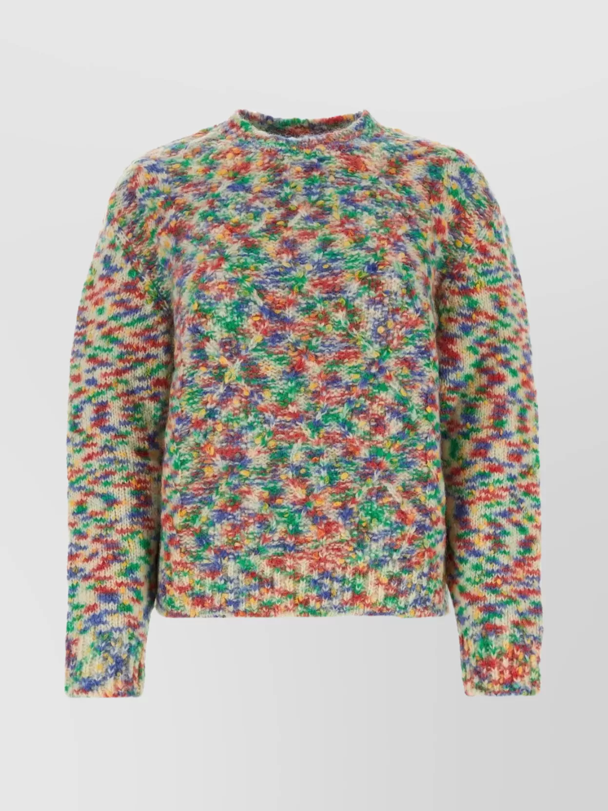 Shop Apc Textured Crew-neck Knit Sweater In Multicoloured