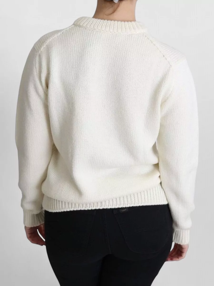 Dolce&Gabbana Cashmere Wool Floral-Embroidered Sweater