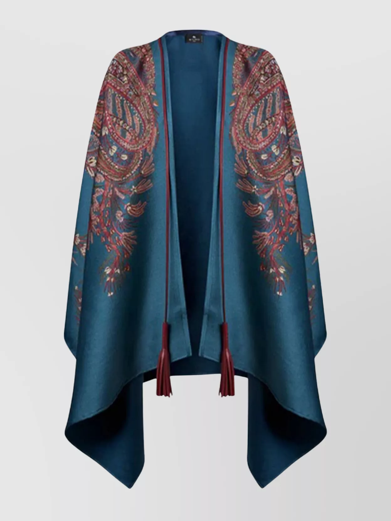 Etro Draped Ponchos And Capes Paisley Pattern In Animal Print