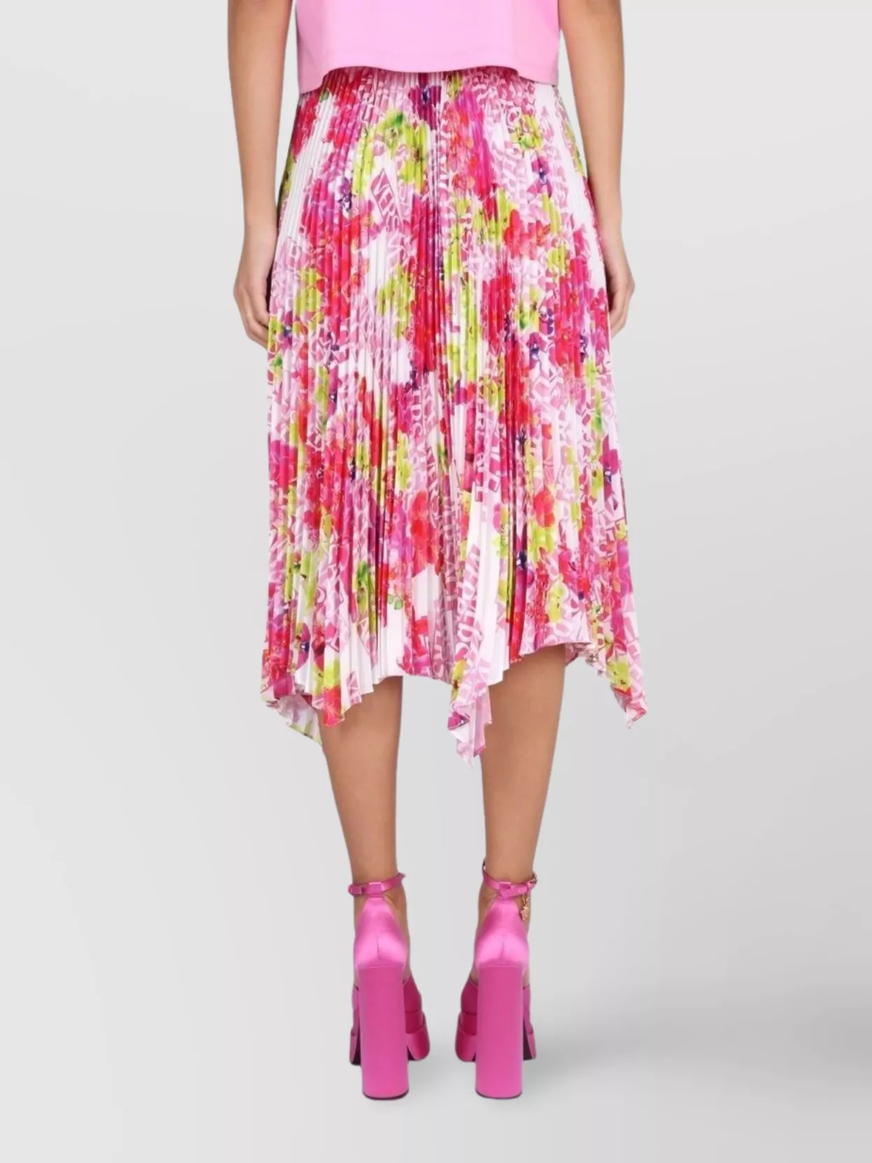 Versace Pleated Skirt Elastic Waistband