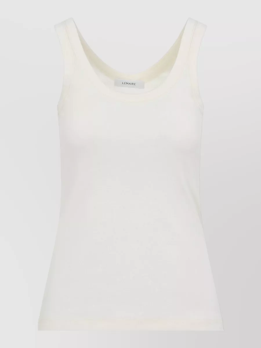 Lemaire Scoop Neck Rib Knit Sleeveless Top