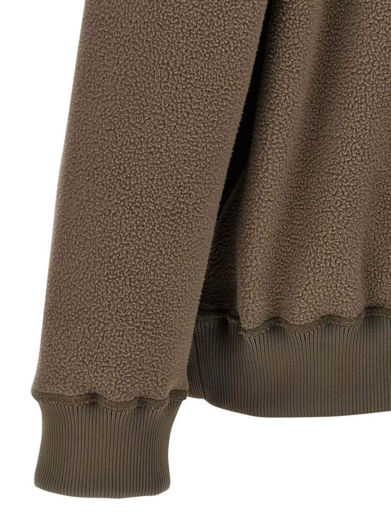 Mm6 Maison Margiela Cozy Hooded Fleece Sweatshirt With Ribbed Cuffs