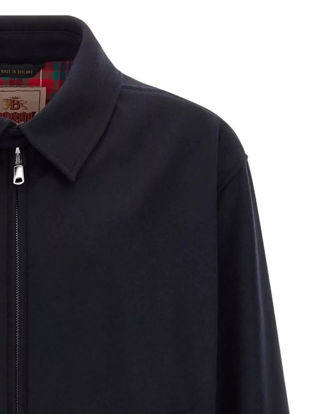 Baracuta Melton G18 Sweater Jacket With Buttoned Cuffs In Black