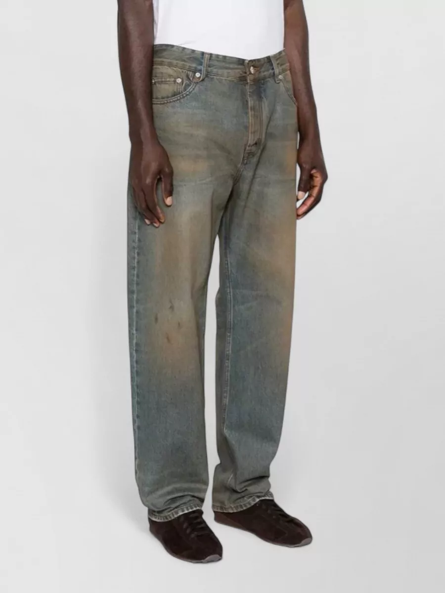 Jacquemus Denim Distressed Straight-Leg Jeans