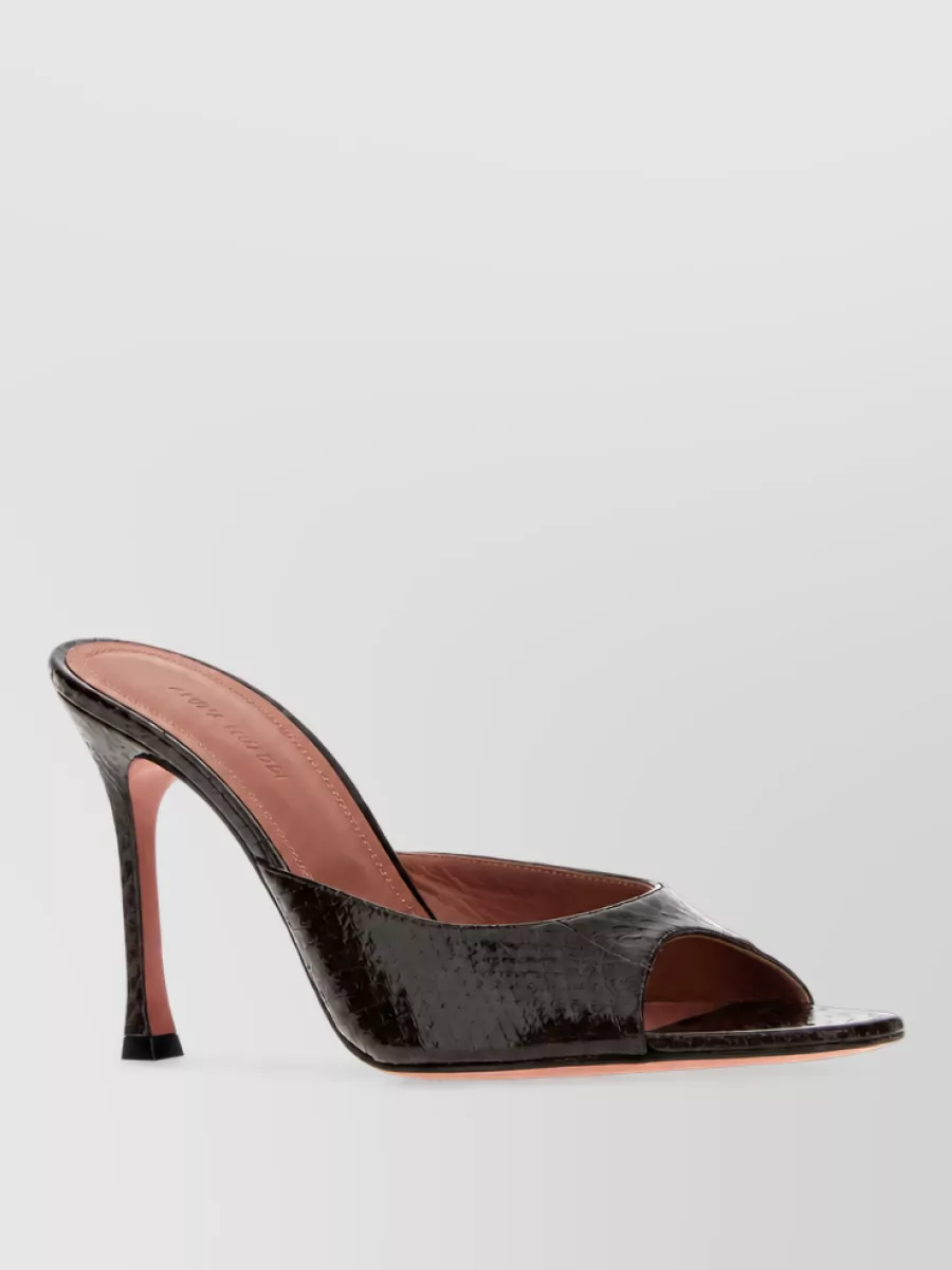 Amina Muaddi Leather Mules