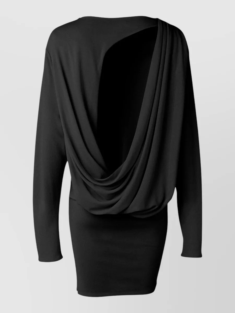 Jacquemus Mistral Draped Jersey Mini Dress Back