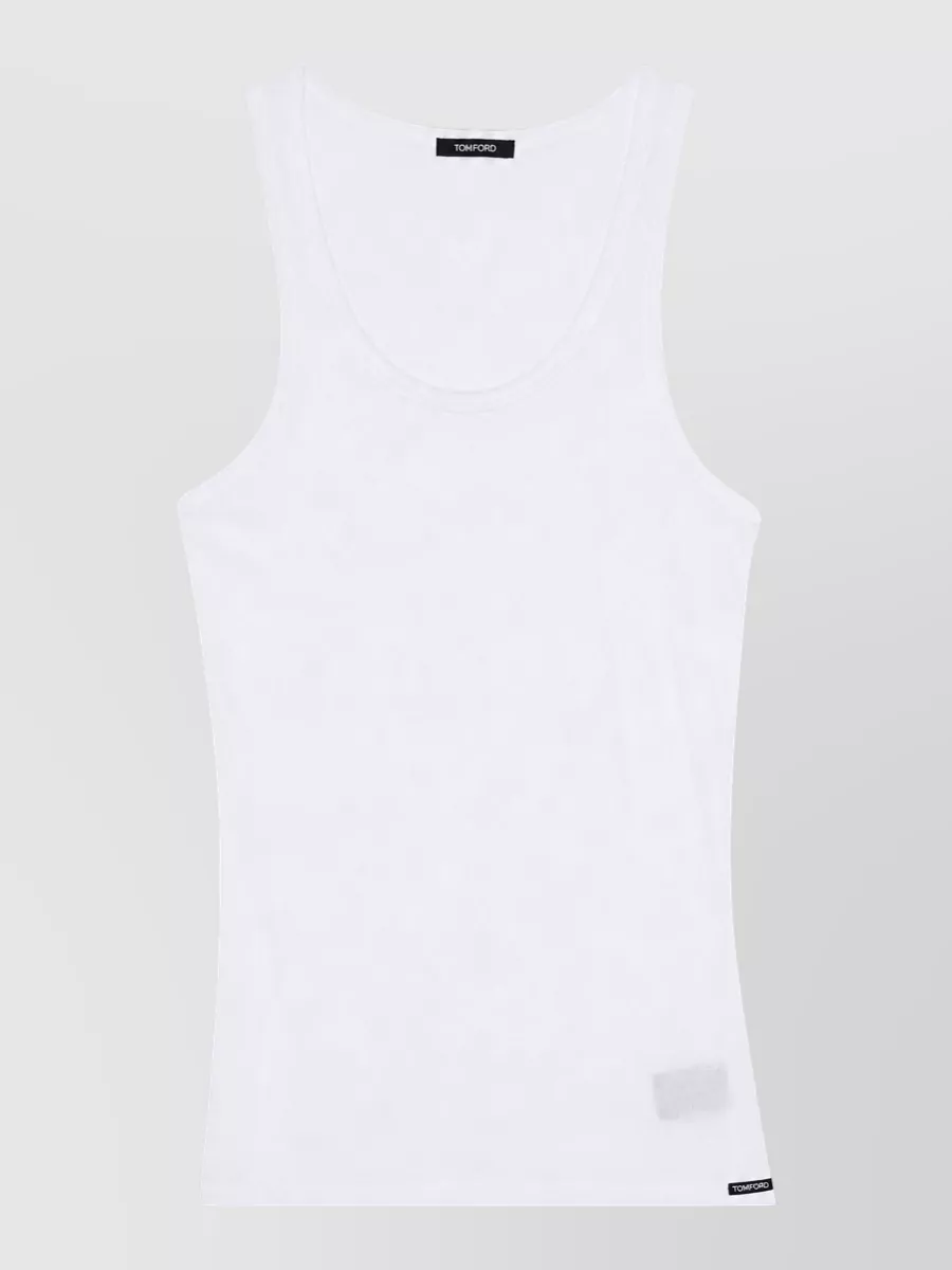 Tom Ford Cotton Modal Logo Tank Top