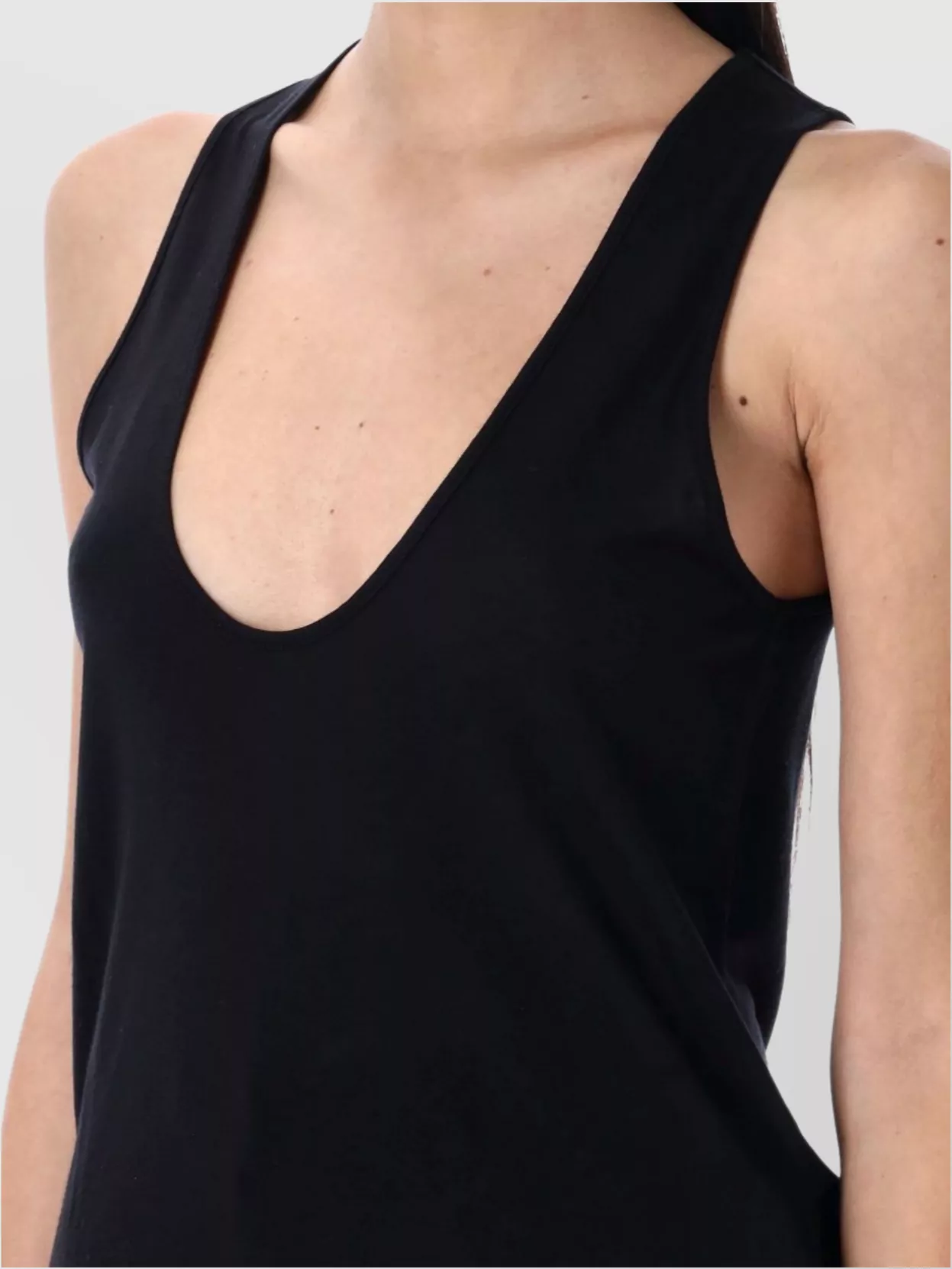 Loulou Deep Neckline Sleeveless Top