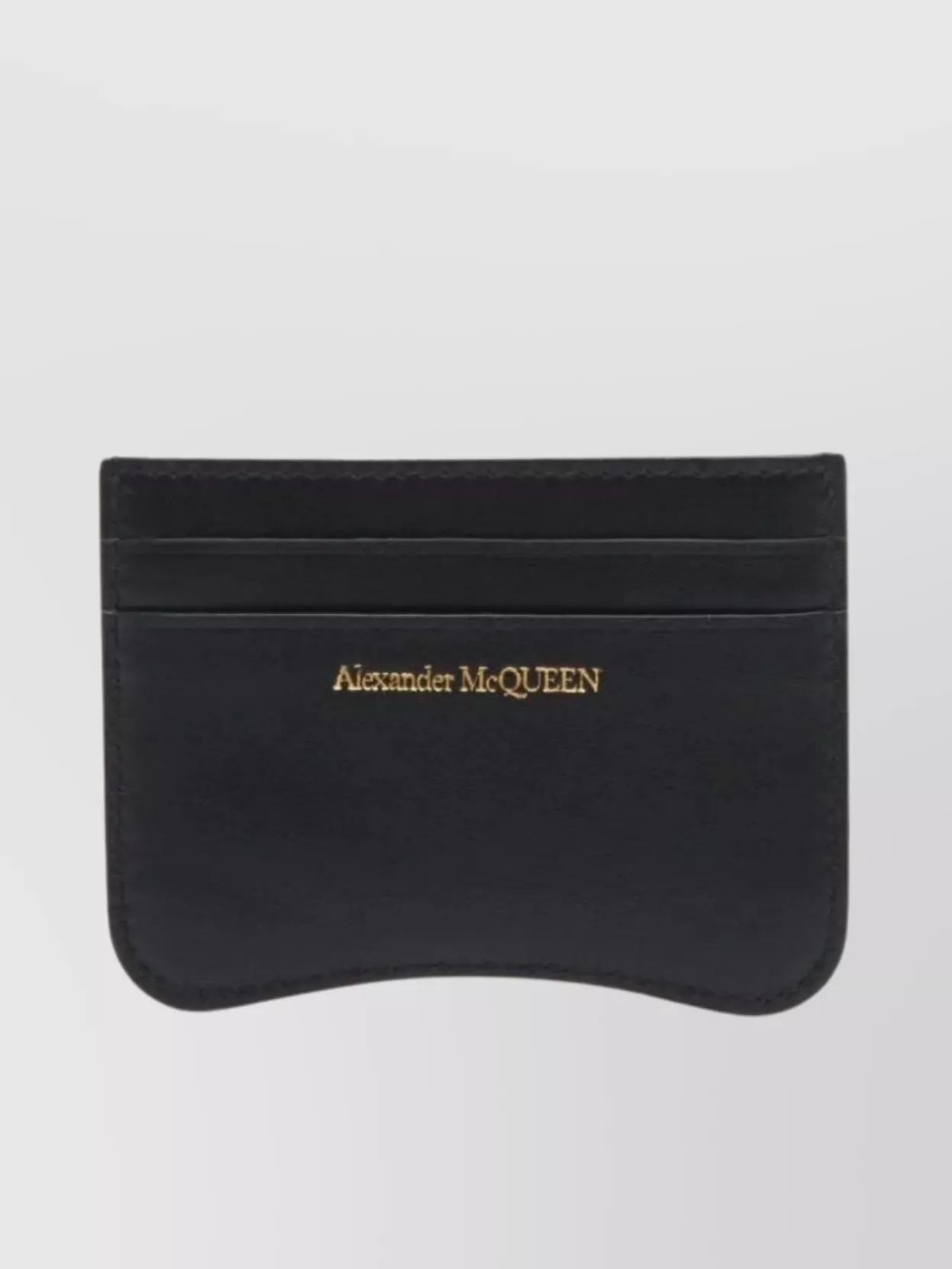 Shop Alexander Mcqueen Embossed Leather Card Wallet In Black