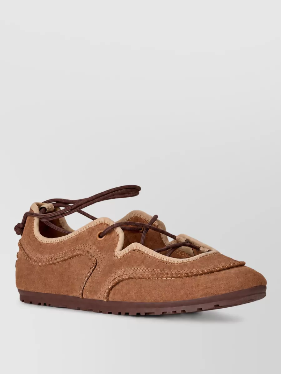 Ugg leather lace-up sneakers